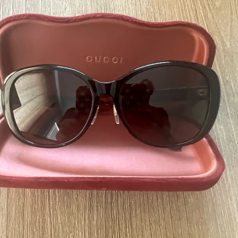 Gucci Women's Dark Brown Sunglasses